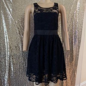 simple black lace dress